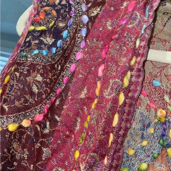 Soft Surroundings Multicolor Patterned Vest With Fringe - Picture 4 of 9